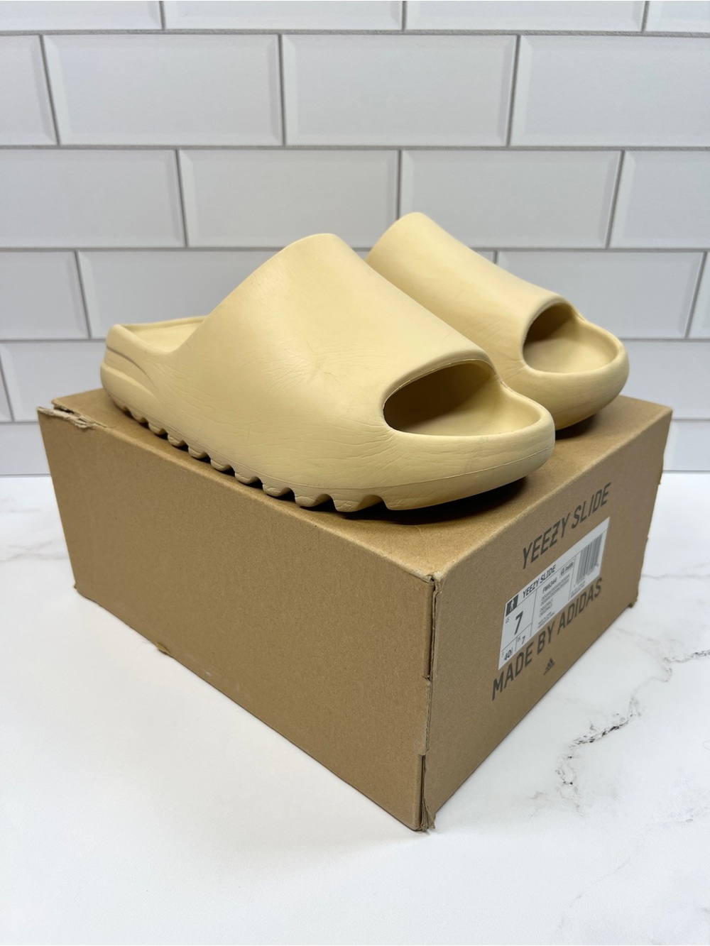 Adidas Yeezy Boost Slides Slide Slippers Sandals Beige